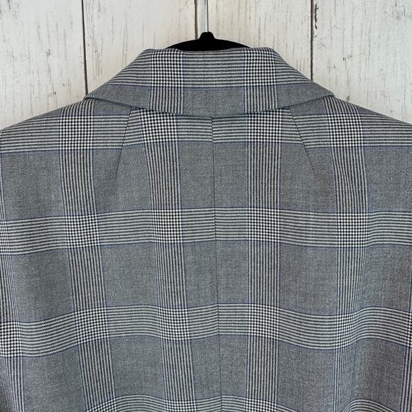 J.Crew Grey Glen Plaid Single-Breasted Harriet Belted Blazer Jacket AC384 Size 8 - Picture 8 of 16